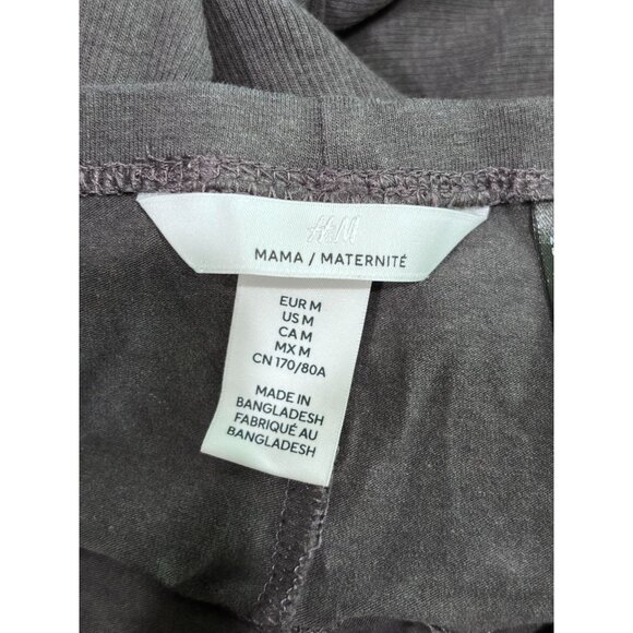 H&M Mama Maternity Leggings Medium Charcoal Gray Cotton Viscose Blend - Picture 3 of 15